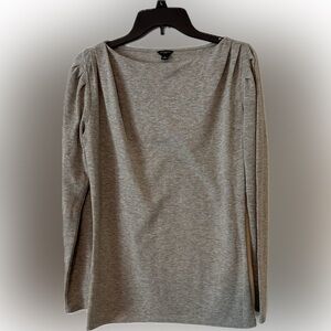 Like new Ann Taylor top - silver with gold threads - size M.